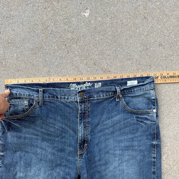 Wrangler Retro Slim Fit Layton Boot Cut Blue Jeans 10WLT77LY 42x36 - Picture 5 of 8